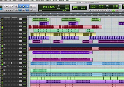 Producción musical en el ordenador con pistas de audio